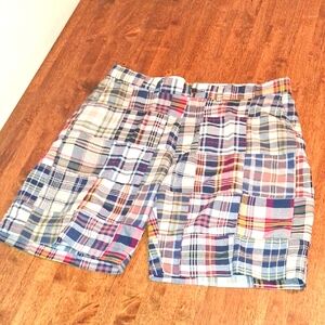 Polo By Ralph Lauren Men's Multicolor Plaid Patchwork Shorts 100% Cotton 36